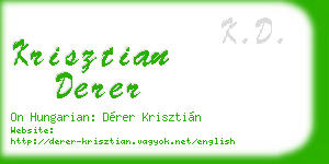 krisztian derer business card