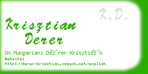 krisztian derer business card